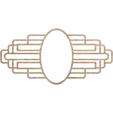 Ekena Millwork Elizabeth Wood Fretwork Pierced Medallion, 26"W x 13"H x 7 1/8"IW x 12 3/8"IH x 3/8"T, Red Oak CMWP26X13X0375EBRO